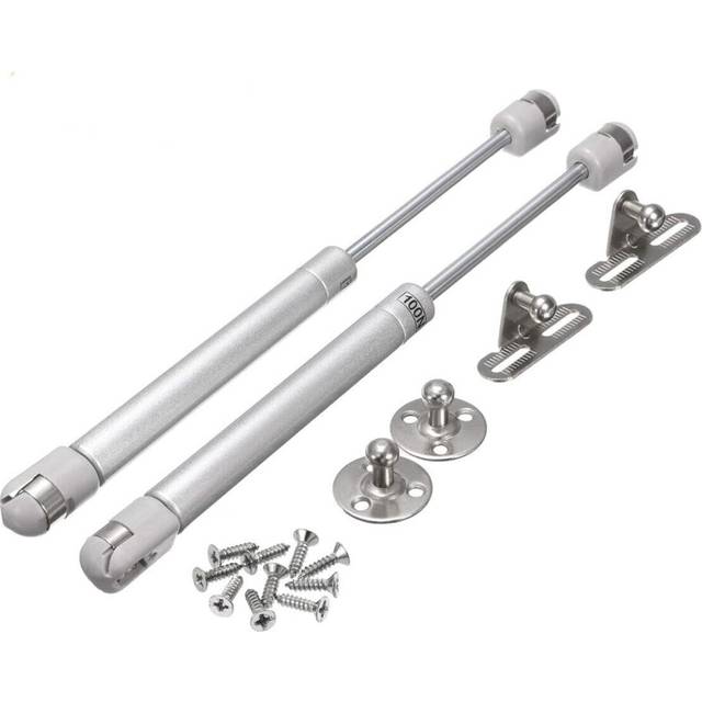 (150N) 2Pcs 80-150N Hydraulic Gas Strut Lift Support Pressure Spring Damper for Kitchen Cupboard Bookcases Door Hinges