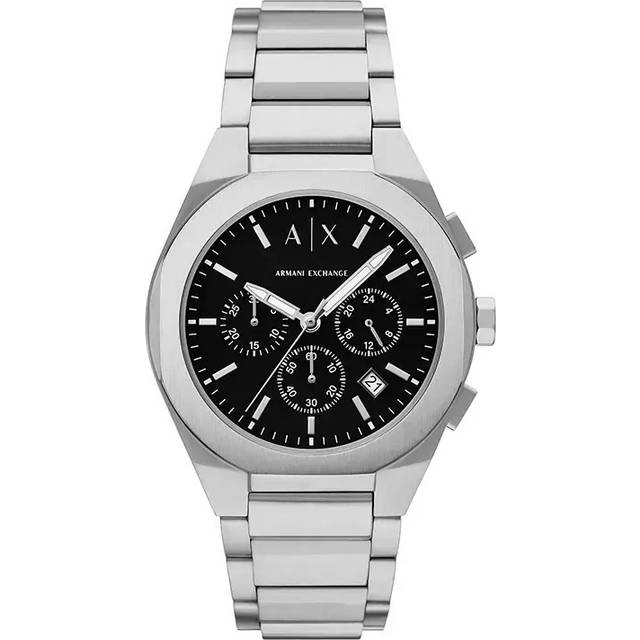 Armani Exchange Sync Men's Black Chronograph Dial Stainless Steel Watch