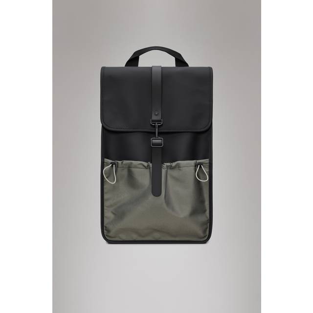 Snap closure backpack with laptop pocket