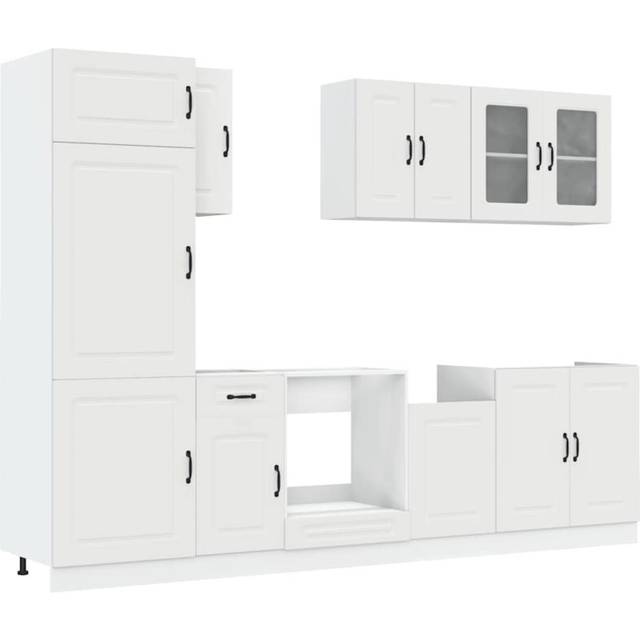 vidaXL 8 Piece Kitchen Cabinet Set Kalmar White Engineered Wood