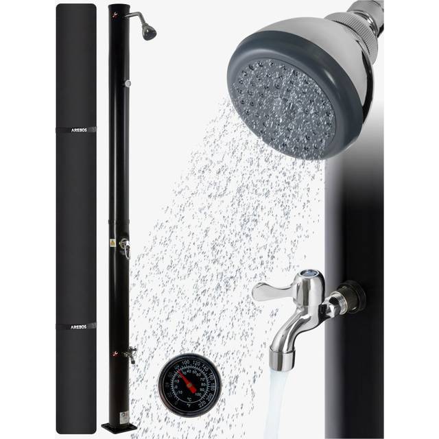 Arebos - Solar Shower with Thermometer 20L Garden Shower Solar Camping Shower Gard