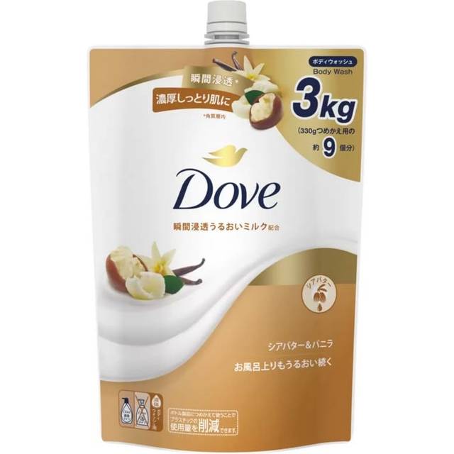 Dove Body Wash Shea Butter Refill 3kg vit