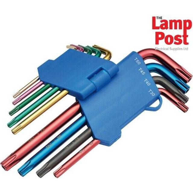 Draper 24122 TX-STAR® Security Coloured Hex. Key Set (9 Piece)