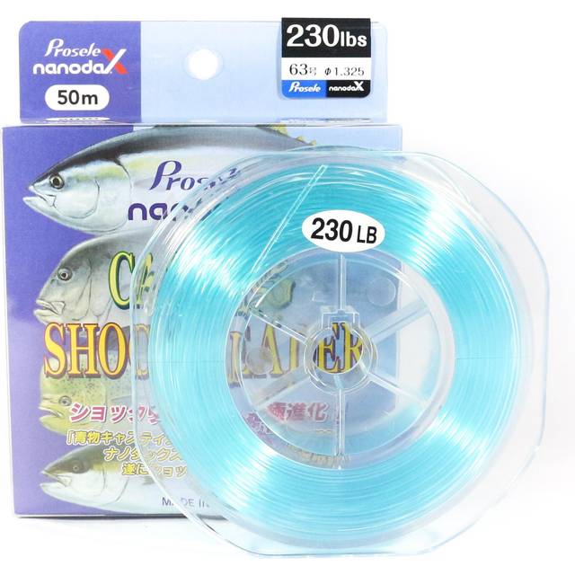 Sanyo Prosele Nanodax Nylon Shock Leader 50M 230lb (0823) klarblå färg