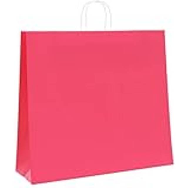 vidaXL Paper Bags 50 pcs with Handles Pink 54x15x49 cm