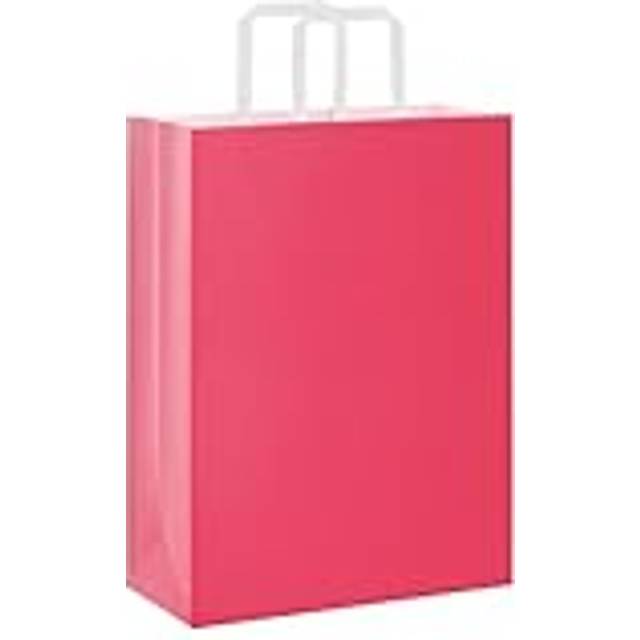 vidaXL Paper Bags 50 pcs with Handles Pink 26x12x35 cm