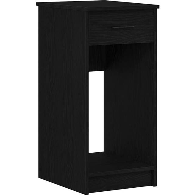 vidaXL Computer Tower Stand with Drawer Black 35x45x77 cm