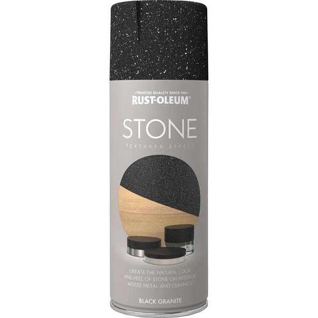 Rust-Oleum AE0070003E8 Textured Stone Effect Black Granite Spray Paint 400ml