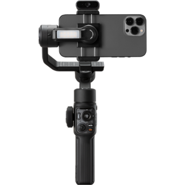 ZHIYUN Smooth-5S AI-kombination [Officiell] AI smartphone gimbal, gimbalstabilisator 3-axel, mobiltelefon gimbal, med stativ, mobiltelefonstabilisator, för Vlog, YouTube, TikTok
