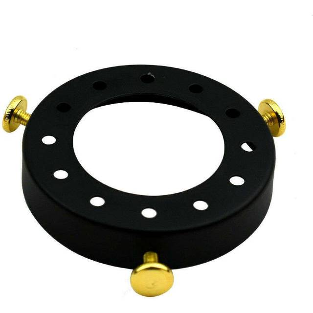 Socket Lampshade Holder Top Collar Ring Adapter Lamp Base Solid Metal Separate Lighting Kit - Black (1.5cm H X 7cm W X 7cm D)