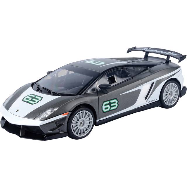 Lamborghini Gallardo LP 560-4 Super Trofeo 63 Gray Metallic and White "GT Racing" Series 1/24 Diecast Model Car by Motormax