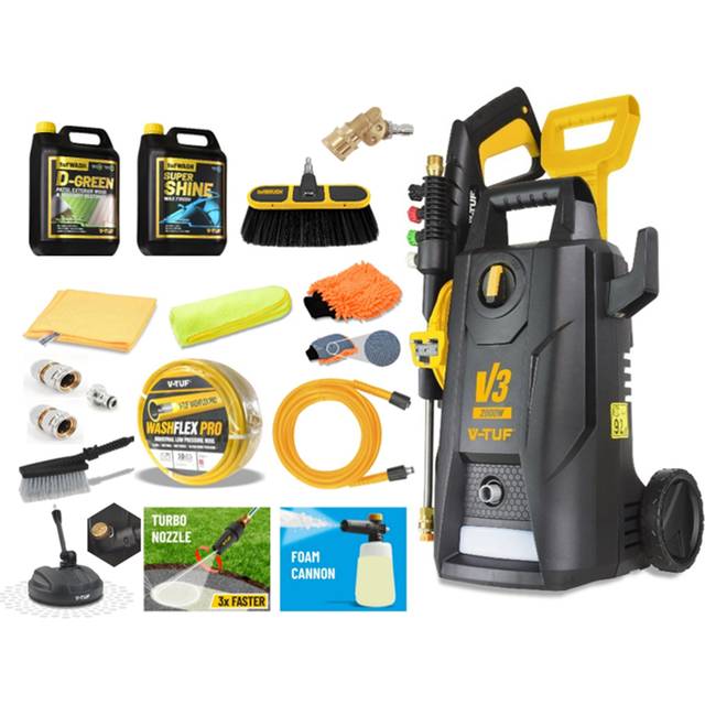 V-Tuf V3-240 X2 150Bar 7.5 Liter/min Pressure Washer Master Pro Patio & Car Kit