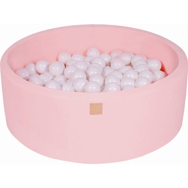 Rund bollgrop med bollar MeowBaby® Baumwolle, Hellrosa 90x30 cm