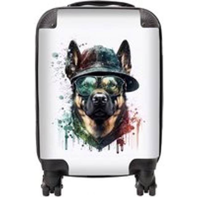 Warren Reed - Designer German Shepherd Splashart Suitcase Small, Multi