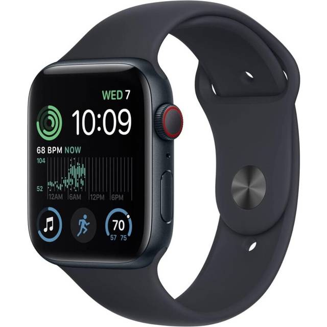 Apple Watch SE 2 44mm GPS+Cellular (MA9L4, Midnight Aluminium Cargp Khaki Nike Sport Band, M/L)