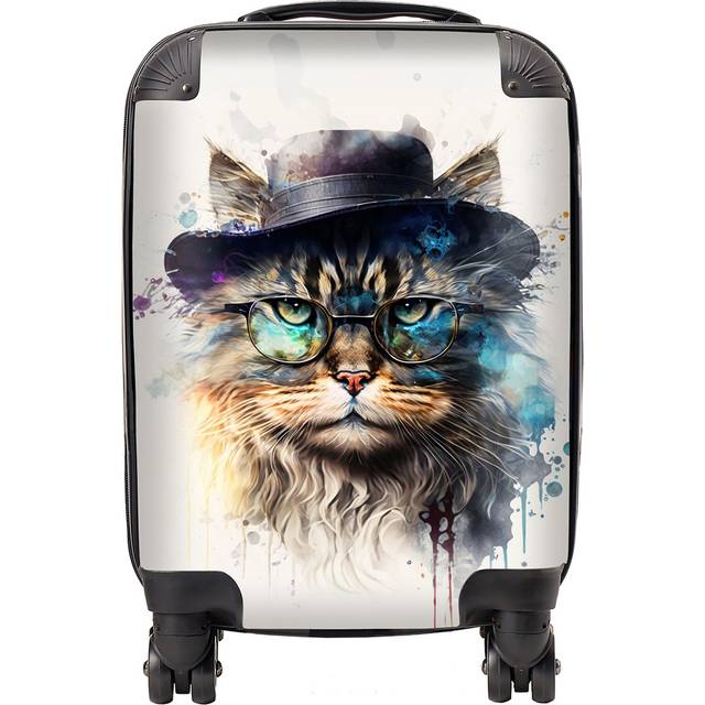 Warren Reed - Designer Siberian Cat Splashart Suitcase Small, Multi