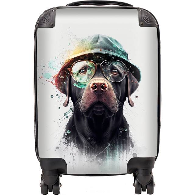Warren Reed Designer Small Labrador Retriever Dog With Glasses Splashart Suitcase - Warren Reed - Designer - Multi