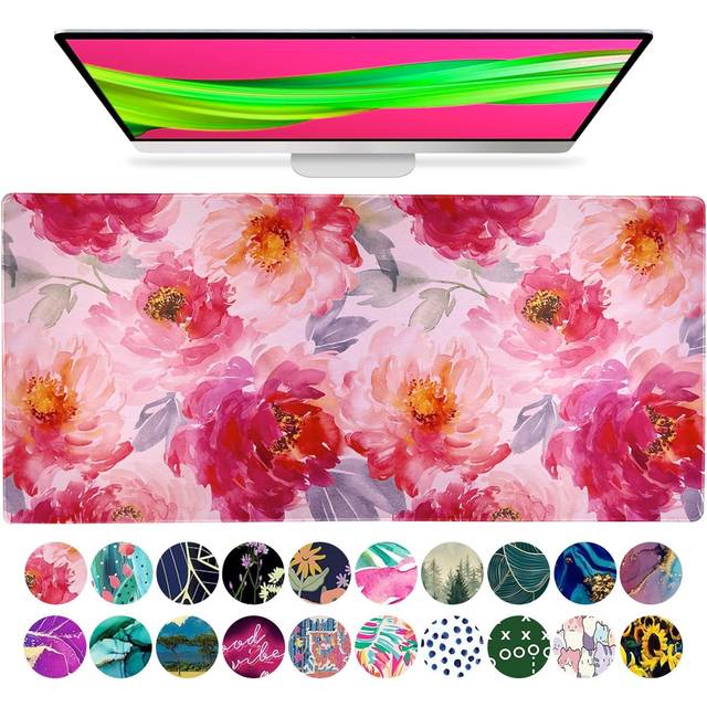 French KOKO Desk Mat  Large Desk Pad Large Mouse Pad Cute Desk Accessories Home Office Essentials XL Desk Mat Desk Pad Mat for Keyboard Mouse Desk Pad