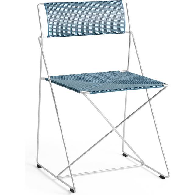 HAY X-Line Indoor Outdoor chair Powder blue-hot galvanised