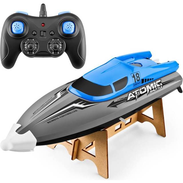 Rc Boat, Rc Racing Boat with Rechargeable Battery, 30KM/H Fast Rc Boat, Suitable for Swimming Pool and Lake,2.4G Wireless Rc Boat,Swimming Pool Toys