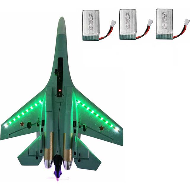 (Three Batteries with LED) 375mm Wingspan 3D/6G Switchable 6-Axis Gyro 2.4G 4CH EPP RC Airplane Aircraft Fixed Wing RTF