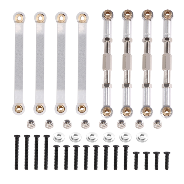 Metal Chassis Pull Rods for MN D90 D91 MN99S 1/12 RC Car Parts,Silver