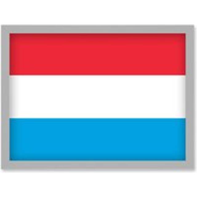 Luxembourg National Flag Vexillology World Flags Country Region Poster Artwork Framed Wall Art Print A4 - Grey - One Size