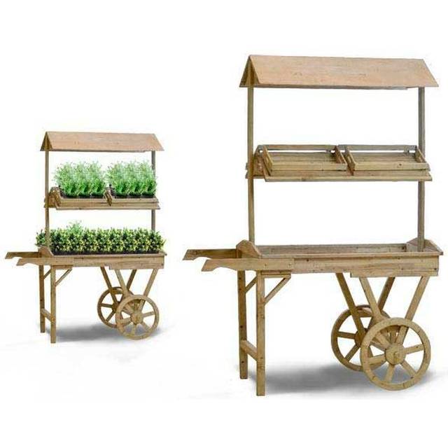 Flowerpot Standt with Wheels Ibergarden WA15379 Fir wood 130 x 178 x 70 cm