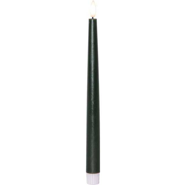 FLAMME SLIM LED-Antikljus 2-pack 28 cm Grön