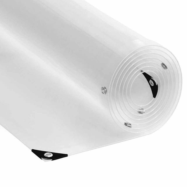 vidaXL Clear Tarpaulin with Eyelets 5x6 m PVC - Transparent
