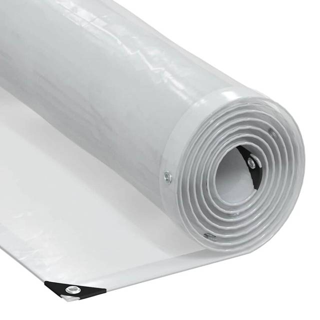 vidaXL Clear Tarpaulin with Eyelets 6x12 m Polyethylene - Transparent