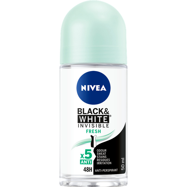 Invisible Black & White Roll-On Deodorant - 50 ml