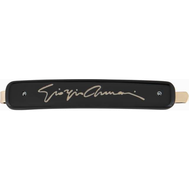 Resin hair clip with signature logo