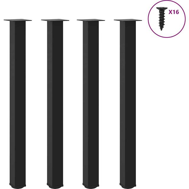 Barbordsben 4 st svarta 110-112 cm stål
