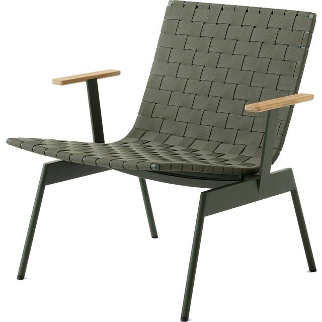 &Tradition Ville Outdoor AV45 loungestol med armstöd Bronze green