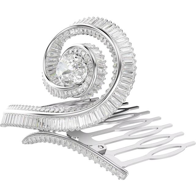Swarovski x Ariana Grande Cubic Zirconia Treble Clef Hair Clip, Rhodium Plated