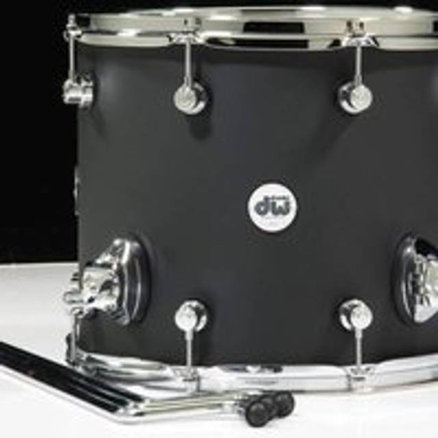 DW Design Series 14 x 12" Floor Tom Matte Lacquer Black Satin