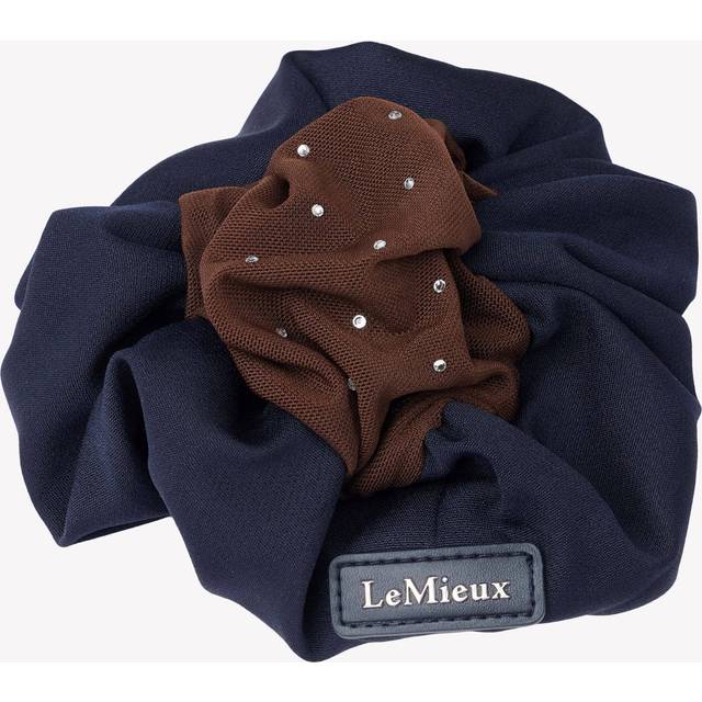 LeMieux Scrunchie with Crystal Hair Net - Navy/Brown
