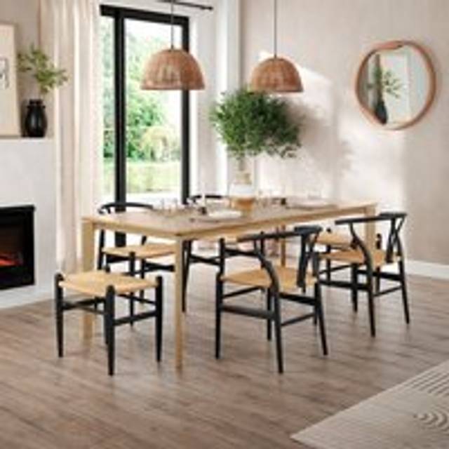 Hudson 2-4 Seater Square Extendable Dining Table, Oak - Modern Oak
