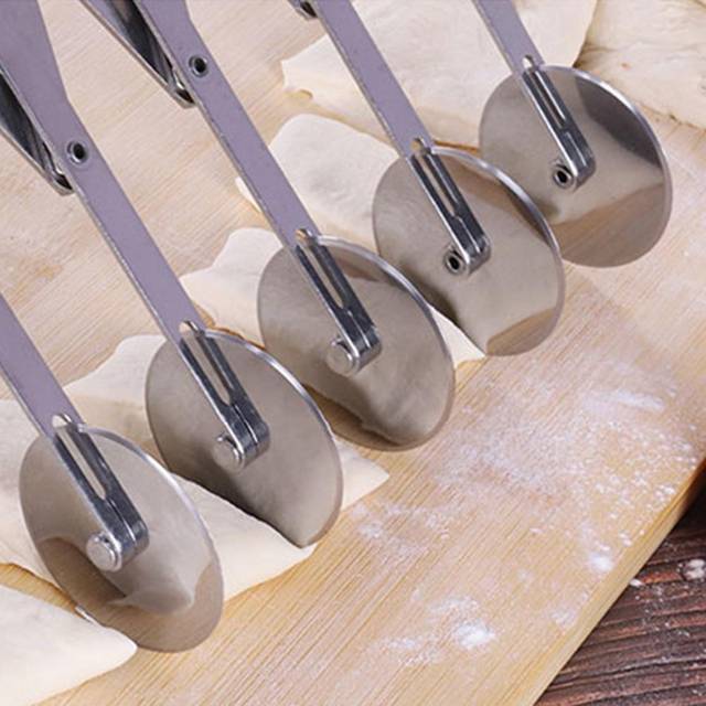 357Wheel 430 Stainless Steel Multifunction Multiwheel MultiRound Pizza Cutter Pastry Cake 3