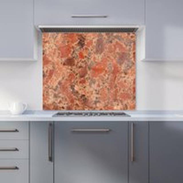 Warren Reed - Designer Authentic Terracotta Quartz Effect Kitchen Splashback W900Mm X H750Mm, Multi