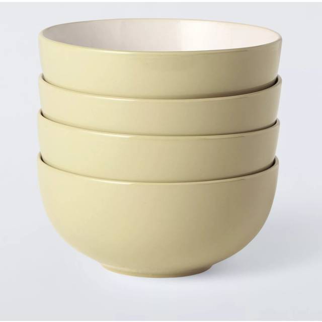 John Lewis Two Tone Stoneware Cereal Bowls, Set of 4, 15.5cm