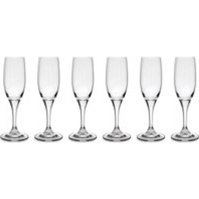 Hops Champagne Flutes, 190 ml, Set of 6 - White - One Size