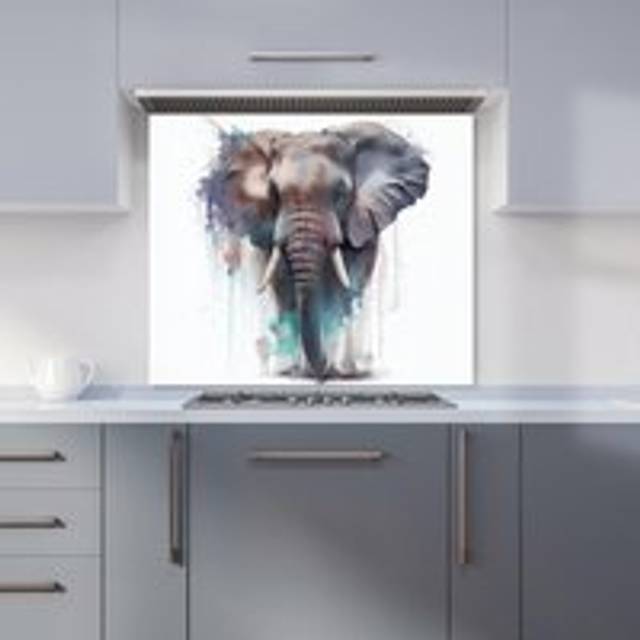 Warren Reed - Designer Elephant Splashart Kitchen Splashback W700Mm X H750Mm, Multi