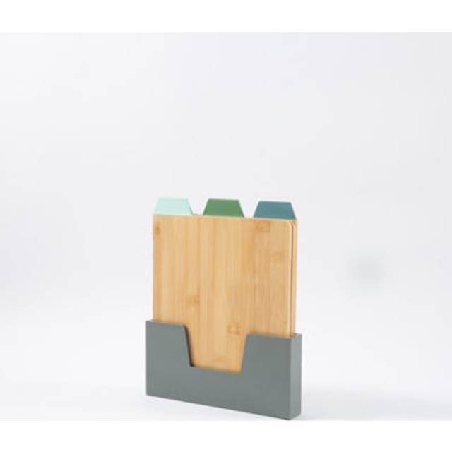 George Home Tab Chopping Board 3 Piece Set with Stand