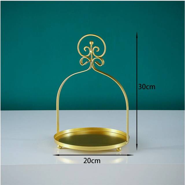 (Portable cake stand) Stable Metal Dessert Table Cake Topper Display Stand Cupcake Plate