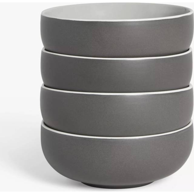 John Lewis Puritan Stoneware Cereal Bowls, Set of 4, 15cm