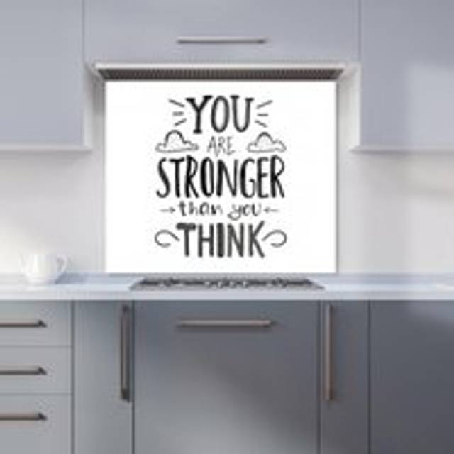 Warren Reed - Designer You Are Stronger Than You Think Kitchen Splashback W600Mm X H650Mm, Multi