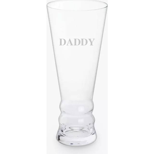 Dartington Crystal Brew Craft Daddy Engraved Pilsner Lager Glass, 500ml, Clear