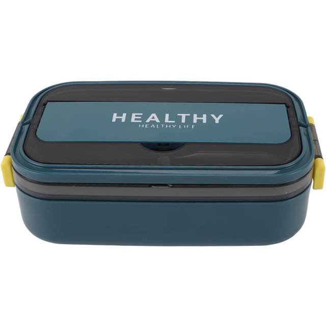 (Blue Green) 316 Stainless Steel Food Container with Utensils for Snacks and Salad, 700ml Large Capacity Leakproof Microwave Safe Bento Container